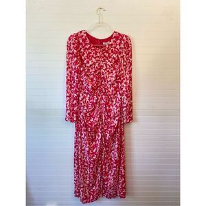 Calvin Klein Multicolor Red Pink A Line Dress NWT Size 8